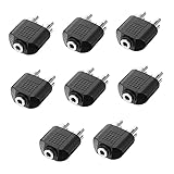 NUOBESTY 8Stücke Female Zu Male Audio Splitter Adapter Y Splitter Für Stereo Jack Hochwertige Verbindung Für Lautsprecher Audio Geräte