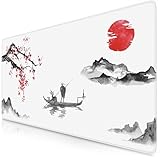 TITANWOLF - XXL Speed Gaming Mauspad 900 x 400mm - XXL Mousepad - Tischunterlage Large Size - verbessert Präzision und Geschwindigkeit - Ink Sakura 5