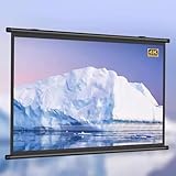 GLETSF Herunterziehbare Projektionsleinwand, Tragbare Projektionsleinwand, Manuelle Hd-Projektionsleinwand, An Der Wand Montierbare Hd-Projektionsleinwand Für Heimschulkino, Öffentliche V-16:09-72