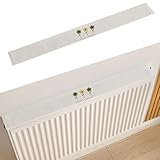 Honseadek Heizkörperverkleidung aus Baumwollleinen, Magnetbefestigung, atmungsaktiv, Staubschutz, dekorative Heizgeräthaube (220 x 10 cm)