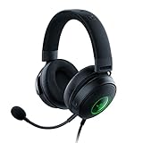 Razer Kraken V3 - Kabelgebundenes USB Gaming Headset mit Razer Chroma RGB (TriForce 50mm Treiber, THX Spatial Audio, HyperClear Cardioid Mic, Chroma RGB) Schwarz