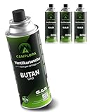 CAMPLORA 4x 227g Butan Gaskartuschen mit MSF-1a Ventil für Grill, Campingkocher, Gasheizung, Gaskocher, camping gas, gaskartusche, Gaskartuschen 227g, Gasflasche butane gas cartridges