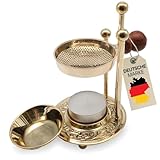 SonKo Weihrauchbrenner Räucherstövchen mit Sieb zum Räuchern und Meditation - spirituelle Geschenke zum Räuchern von weißer Salbei, Weihrauch, Boswellia (Brenner-Set)