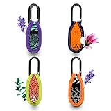 OLLEENO® Mückenschutz Clip Moskito Insektenschutz Anhänger für Outdoor Camping Wandern Sport Anti Mücken Clip aus Neopren (4 Stück + 4 Nachfüll-Pellets)