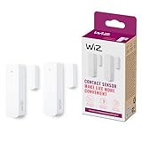 WiZ Kontaktsensor - Heim-Überwachung &-Automatisierung, Echtzeit-Warnungen, Lichtalarm, Heimsicherheit, Benachrichtigungen, App-Steuerung, verbindet Sich mit WiZ Kamera und Lichtern, 2er Pack