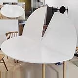 Große, runde, faltbare Holztischplatte – 120 cm bis 240 cm Durchmesser, austauschbare runde Tischplatte, leicht und einfach zu verstauen, perfekt für Veranstaltungen und den Außenbereich, keine Beine