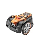 Lawnmaster AMB16P2 Rasenmäher Roboter Mähroboter ohne Begrenzungskabel bis 400 m², Smarte Hindernisvermeidung, Optische Navigation, Hindernisvermeidung, Automatische Ladestation, Verbotene-Zone-Funkti