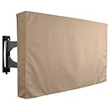 Outdoor TV Cover, braun Universal wetterfest Displayschutzfolie für 101,6 cm – 106,7 cm TV – Passend für die meisten Mounts & Klammern