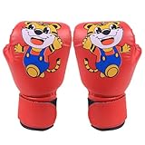 Jugend Boxhandschuhe – Pu Leder Trainingshandschuhe Mit Atmungsaktivem Cartoon-Design | Für Boxsack, Sparring, Kickboxen, Thai & MMA, Junior Training, Sicherer Halt, Stoßdämpfend, Komfortabel Für