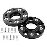 GEARMONSTER Spurverbreiterung, 2x20mm Distanzscheiben Set, LK:5x112 NLB:66.45, 40mm Spurverbreiterungen mit 10 Stück Radschrauben M14x1.5x25mm für Benz, Schwarz