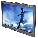Xoro PTL 1050 V2 - 10.1' Tragbarer DVB-T/T2 Fernseher, Irdeto-Entschlüsselungssystem (inkl. 6 Monate freenet TV Guthaben), aktive Antenne, Akku, 12/24V Betrieb, grau