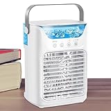 Persönlicher Klimagerät Lüfter | Tragbarer Ventilator mit Sprühnebel Luftkühlung - Sommerkühlsystem Mit 2 Sprühstufen Für Büro Nachttisch Studentenzimmer Wohnbereich Terrasse