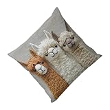 Kissenbezug mit Tiermotiven, 45 x 45 cm, dekorative Kissen für Wohnzimmer, Schlafzimmer, Bauernhaus, Stuhl, Arbeitsplatz, Wohnheim, Kabine, Auto