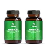 Vitabay Forskolin 400mg - 180 Kapseln aus Coleus Forskohlii Extrakt - Forskolin Hochdosiert Blase - Forskolin Blase Forskolina Forskolin Kapseln - Forscolin Foskolin Forskolin Pulver Forskolin Coleus