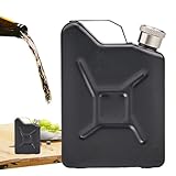 Hip Flask, Metal Whiskey Container, 150ml Leak-Proof Stainless Steel Barrel, Compact Design, 3.94x2.76x1.18 inches, Ideal for Travel Hiking Outdoor Adventure Picnic Gym Camping