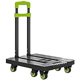 HOMCOM Sackkarre klappbar Metall Transportkarre mit Räder verstellbarem Griff max. 200kg 102 cm Transportwagen Inkl Spannseil Stapelkarre Sackkarren für Umzug Werkstatt Lager