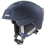 uvex heyya pro - leichter Skihelm für Kinder - individuelle Größenanpassung - optimierte Belüftung - Rennen Mitternacht - Silber matt - 51-55 cm