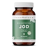 InnoNature Bio Jod Kapseln | natürlich aus Knotentang | 60 Kapseln, 150 µg Jod pro Kapsel | glutenfrei, vegan, pflanzlich