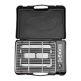 Gasgrill Tragbar 2.2kW Campinggrill Mit Piezo Zündung Butan Gas Kartusche Schwarz Für Outdoor Grillen Picknick