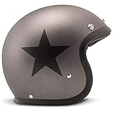 DMD Motorradhelm, Unisex Glitzer, Stern, Grau, M