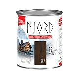 Njord Holzschutzmittel Extreme 750ml Holzfarbe (07) Polare Lärche Holzschutz Bis zu 12 Jahre Schutzlack Wetterfeste Imprägnierung