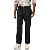 Amazon Essentials Herren Knitterfreie Flatfront-Chinohose mit klassischer Schnitt (erhältlich in Big & Tall), Schwarz, 36W / 32L