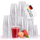 Vivaloo Schnapsgläser 2cl (20 ml) 100 Stück - Wiederverwendbare Shotgläser aus Plastik BPA-frei - Spülmaschinengeeignet mit Eichstrich - Shot Gläser und Becher