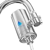 HAHN Technology® Wasserfilter für den Wasserhahn – Edelstahl-Gehäuse mit Aktivkohle-Plus-Filterkartusche | Für sauberes Trinkwasser | Entfernt Chlor, Mikroplastik & Schadstoffe