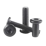 10 Stücke M4 M5 Schwarz Kohlenstoffstahl cm Große Flache Sechskant Innensechskantschraube Möbel Schraubverbinder Verbindungsschraube Befestigungsschrauben(10mm,M5 x10pcs)