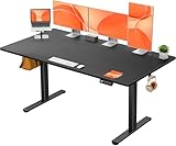 ErGear Elektrisch Höhenverstellbarer Schreibtisch 160x80 cm, Schreibtisch Höhenverstellbar mit 4 Memory-Funktion, Gaming Tisch mit Vierteilige Tischplatte