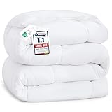 BEDSURE Bettdecke 135x200 Winterdecke 450gsm - Warm Winterdecke 135 x 200 cm für Winter, 200x135 Waschbar Dicke Winterbettdecke, Weiß