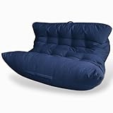 Aiire Großer XXL-Sitzsack für 2 Personen, mit Füllung, ideal zum Lesen, Entspannen oder Gamer, Bean Bag Chair für Kinder oder Sofa für Erwachsene, Blau