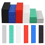 Abstandshalter Kunststoff 80 Stück 28 x 100 mm Verglasungsklötze Set, 1-6 mm Unterlegplatten Kunststoff,Glaserklötze Unterlegkeile Fensterkeile Fensterklötze(6 Farben)