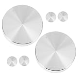 LIFKOME 6 Stück Teiliges Aluminiumrundscheiben Adapter für Glastisch Möbel Aluminiumlegierung Metalladapter für Tee Kaffeetische Vitrinen Zubehör Langlebig Leicht Kompakt