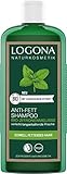 LOGONA Naturkosmetik Anti-Fett Shampoo für natürlich gesundes Haar, Geeignet für schnell fettendes Haar, Haarshampoo mit veganer Formel aus Bio Zitronenmelisse, 1 x 250 ml