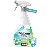 HomeBugProtect Milbenspray 500ml - Anti Milben Spray gegen Hausstaubmilben, Milbenspray Für Matratzen als effektiver Schutz für Allergiker auch im Umfeld von Hunden und Katzen