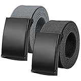 patinadrift 2 Stück Arbeitsgürtel Herren, Gürtel Herren, Einstellbar segeltuch Belt Ohne Löcher Taktischer Gürtel für Outdoor Business, Arbeit und Reisen