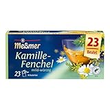 Meßmer Kamille-Fenchel | 23 Teebeutel | Wohltuend | Vegan | Glutenfrei | Laktosefrei