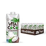 Vita Coco - gepresstes Kokoswasser 12x330ml, natürlich hydrierend mit Elektrolyten, glutenfrei, voll mit Vitamin C & Potassium, Kokosgeschmack