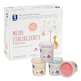 Feuchtmann MEINE LIEBLINGSKNETE Pastell Edition | Knetset 4 x 150g | vegane glutenfreie Knete | Kinderknete ungiftig | Spielknete für kreatives Spielen ab 2 Jahren