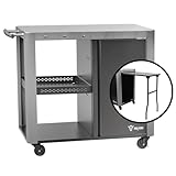 BBQ-Toro Grillwagen 95 x 50 x 80 cm | Silber | Grilltisch mit großer Arbeitsfläche | Grill Beistelltisch, Outdoor Grill Trolley | Grilltisch Outdoor, Servierwagen, Outdoor Garten Trolley