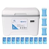 Tragbarer Kühler – 8 l Outdoor-Muttermilch-Thermobox, große Kapazität, Lebensmittelbehälter, Getränke, Eisechest, auslaufsicherer Thermobehälter für Sportveranstaltungen, Baustellen