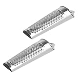 TOYANDONA 2 Stück Multifunktionale Edelstahl Käse Ingwerreibe Rostfrei Langlebig Leicht mit Aufhängeloch für Zitrusfrüchte Knoblauch Schokolade Gemüse Küchen Outdoor einsatz