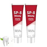 2 Stück Sp-8 Zahnpasta, Intense Whitening Zahnpasta, Tiefenreinigende Pflege-Zahnpasta, Gesundes Zahnfleisch, Frischer Atem