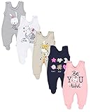 TupTam Baby Unisex Strampler mit Aufdruck Spruch 5er Pack, Farbe: Mädchen 3, Größe: 62