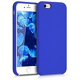 kwmobile Hülle kompatibel mit Apple iPhone 6 / 6S Hülle - Silikon Handy Case - Handyhülle weiche Oberfläche - kabelloses Laden - Baltik Blau