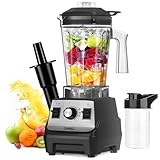 OMMO 1.8L Standmixer Hochleistungsmixer, Mixer Smoothie Maker, 300ml To-Go Becher, 6-Fach Metallmesser, Pulsfunktion, MAX 1800W, Becher BPA Frei, Ice Crusher, Protein Shake Mixer
