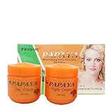Papaya Whitening Face Cream, Entfernt Melanin, glättet die Haut und verleiht ihr Elastizität und Jugendlichkeit. Enthält eine Tages- und eine Nachtcreme. (2)