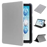 Schlank Hülle für 8 Zoll Tabletten (14th/12th Gen, 2024/2022 Release), TOKILO Soft PU Ledertasche mit verstellbarem Stand Auto Wake/Sleep, Passend für LG 8-Zoll-Tablet, Grau