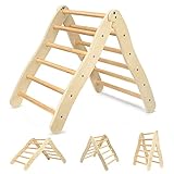 Kotsy Kletterdreieck aus Holz Winkel einstellbar,klettergerüst Indoor mit 60 kg Belastbar Kletterdreieck für Kinder,Klappbare Kinder Indoor Montessori klettergerüst
